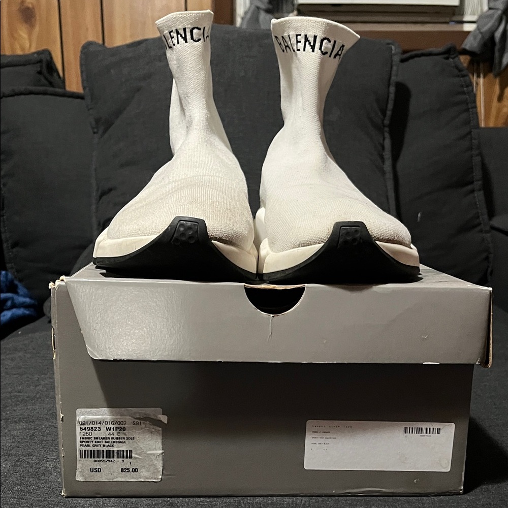 Balenciaga Cream Sock Sneakers
